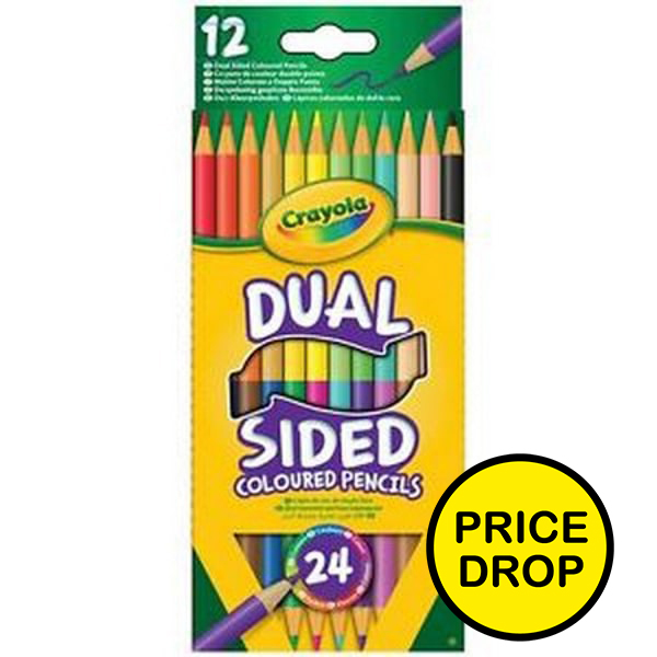 Sept Crayola Dual Sided Coloured Pencils Carded 12Pc