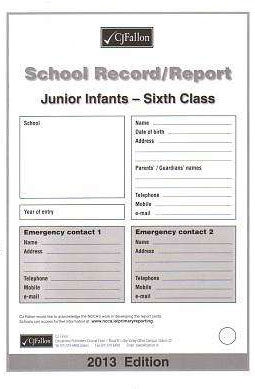 Report Card Junior Infants To 6th Class