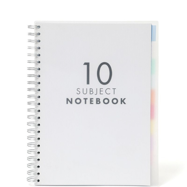 ##Paperchase A4 10 Subject Translucent Notebook##