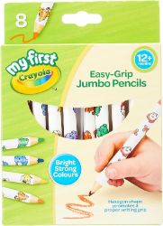 Crayola My First Easy Grip Jumbo Decorated Pencils 8Pc