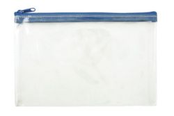 Pencil Case - 13x5Clear Jumbo with pink blue black trim