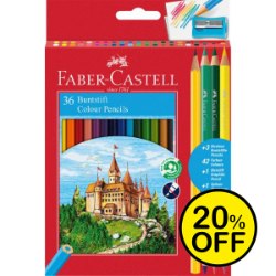 Faber Castell Eco Colour Pencils Box 36 With 3 Free Bio-Colo