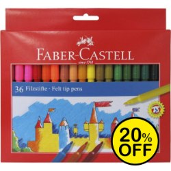 Faber Castell Redline Fibre tip Pens Box 36