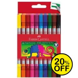 Faber Castell 10 Redline Double Fibre Tip Pen
