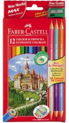 Faber Castell 12 Full Length Redline Eco Col Pencils + 3 Bi-