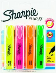 Sharpie Asst Colour Fluo XL Highlighters 4PK