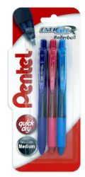 Pentel Energel X Rectractable Fashion 3Pk (Blue/Red/Purple)