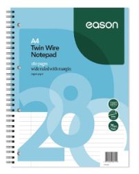 EASON A4+ TWIN WIRE NOTEBOOK 280PGS 70GSM (pack of 3)