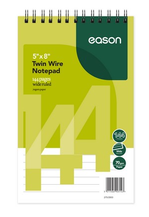 EASON TWIN WIRE REPORTER 144PGS 70GSM (pack of 3)