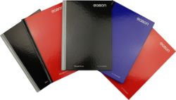 Eason A5 120Pg Hardback Assort (Black/Blue/Red) (pack of 5)