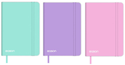 Eason A5 Pastel Elastic Notebook 192pg 80gsm Cream Paper (pack of 3)