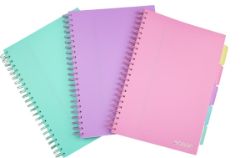 Eason A4 Pastel Project Book 200pg 700mic Coloured (pack of 3)