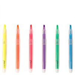 ##Paperchase Chisel Nib Neon Highlighters - Pack Of 6##