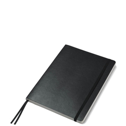 ##Paperchase Agenzio Large Soft Cover Plain Notebook - Black