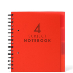 ##Paperchase A5 Red 4 Subject Notebook##