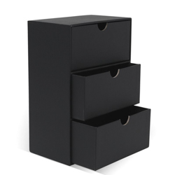 ##Paperchase Black Kraft Desk Drawers##