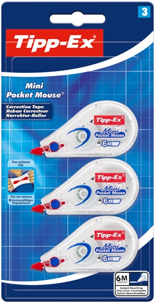 Tipp-Ex Correction Mini Pocket Mouse Rubans Correcteurs - Très