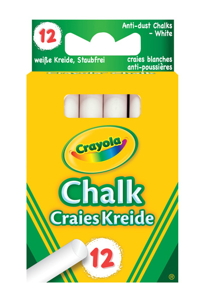 Crayola Anti Dust White Chalk 12Pc