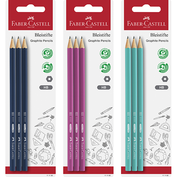 Faber Castell Graphite pencil HB coloured set
