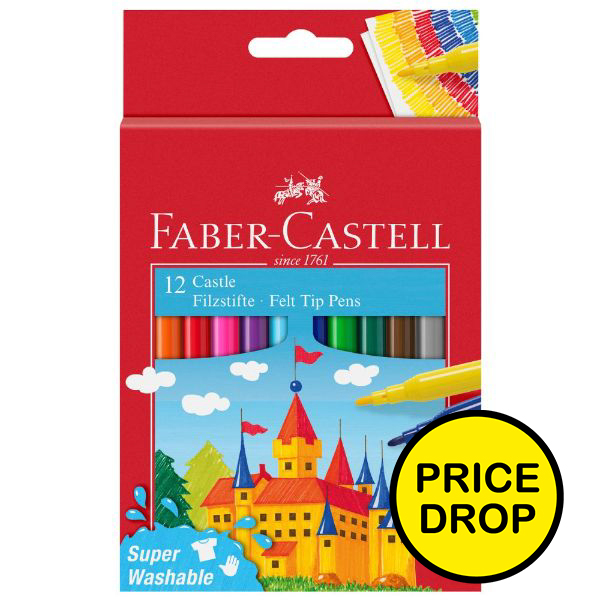 Faber Castell Redline Fibre Tip Pens Box 12