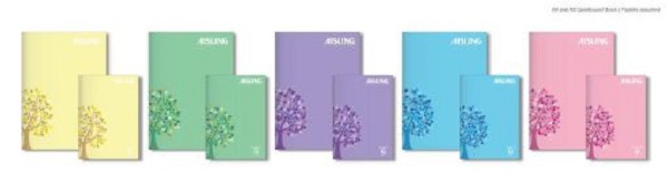 Aisling Bright Pastel A4 160page 3/PK