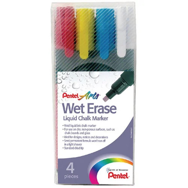 4 Count Liquid Chalk Markers- White