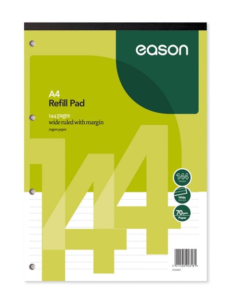 EASON A4 PAD F/M 144PGS 70GSM (pack of 5)