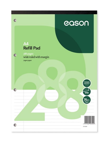 EASON A4 PAD F/M 288PGS 70GSM (pack of 3)