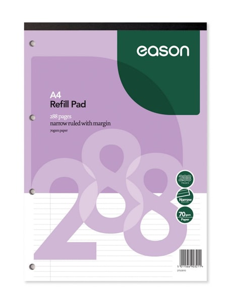 EASON A4 PAD NF/M 288PGS 70GSM (pack of 3)