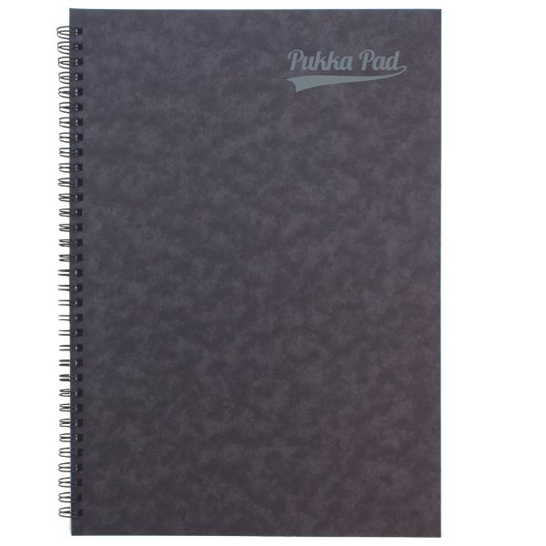 Pukka A4 120page Black Sidebound Notemakers-Black