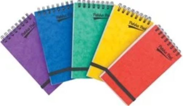 Pukka 120page Minor Pads Asst.Colours-purple Blue green yell
