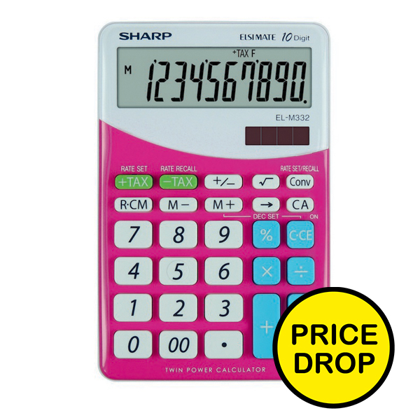 Sharp Elm332Bpk Pink Calculator