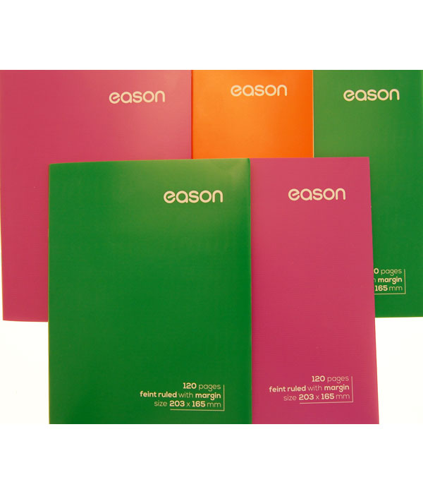 EASON 5PK EXERCISE COPY PP 120 PAGE (PINK/YELLOW/GREEN)