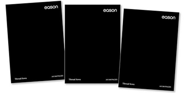 Eason 144page A4 70gsm Hardback Black (pack of 3)