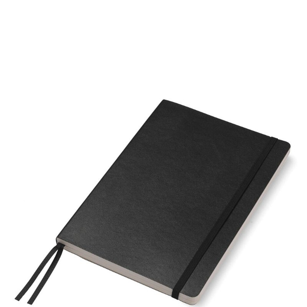 ##Paperchase Agenzio Medium Soft Cover Plain Notebook - Blac