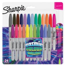 Sharpie Permanent Markers Fine point Cosmic 24 pack