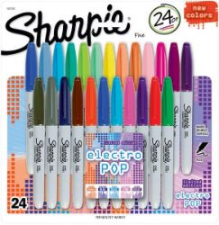 Sharpie Card 24 Electro Pop Permanent Markers