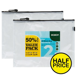 Eason 2 Pack B4 Mesh Clear Bag - Half Price Offer